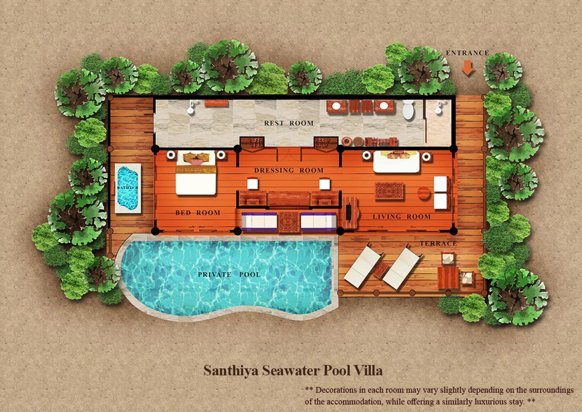 Santhiya Koh Yao Yai Resort & Spa - Compulsory Join Santhiya Speedboat From-To Ao Po Grand Marina At Phuket Яо-Яй Экстерьер фото Layout of a pool villa
